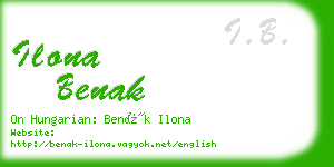 ilona benak business card